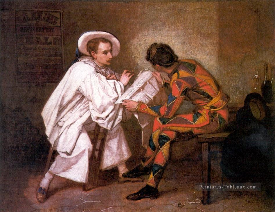 Pierrot la figure du politicien peintre Thomas Couture Peintures à l'huile